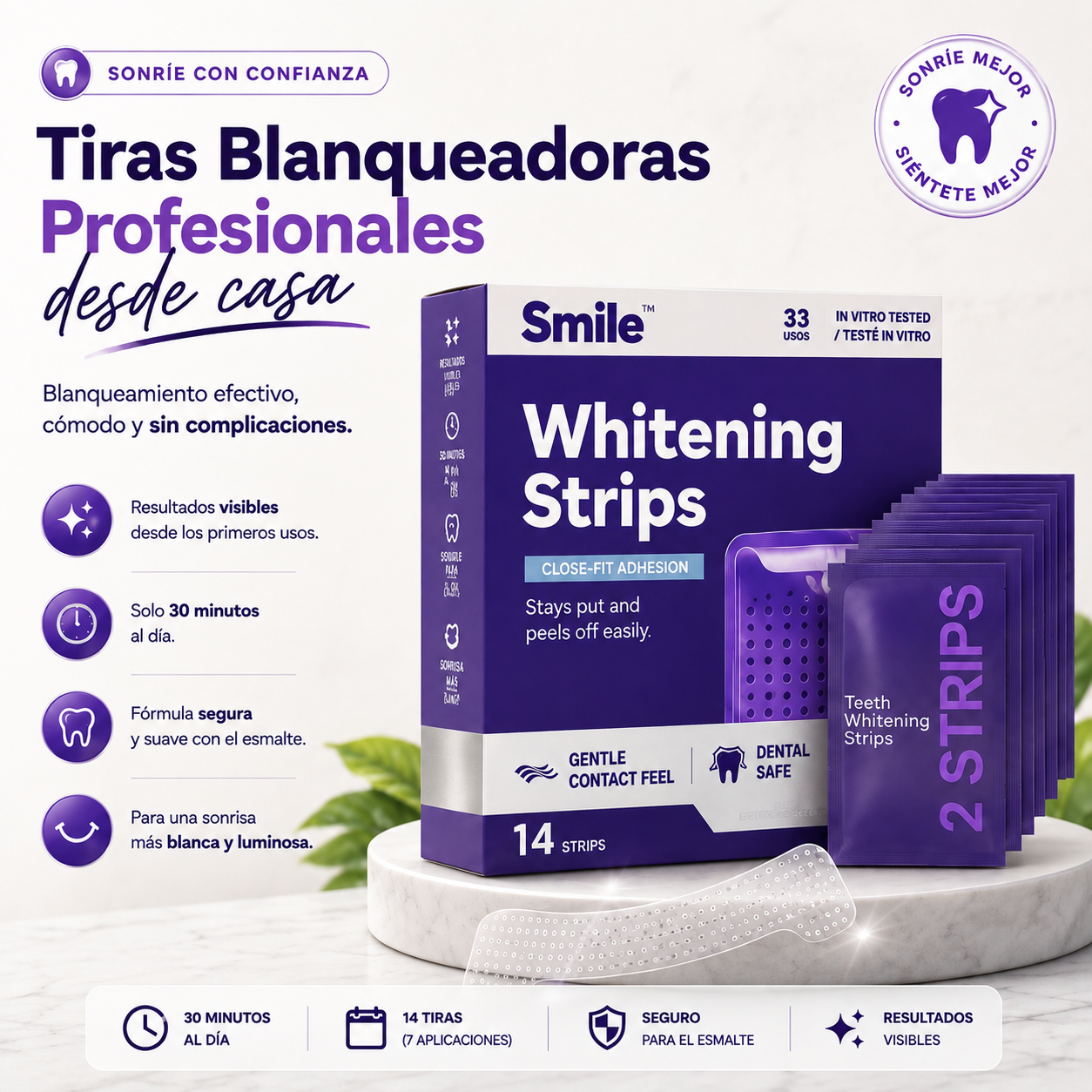 Smile™ Tiras blanqueadoras dentales
