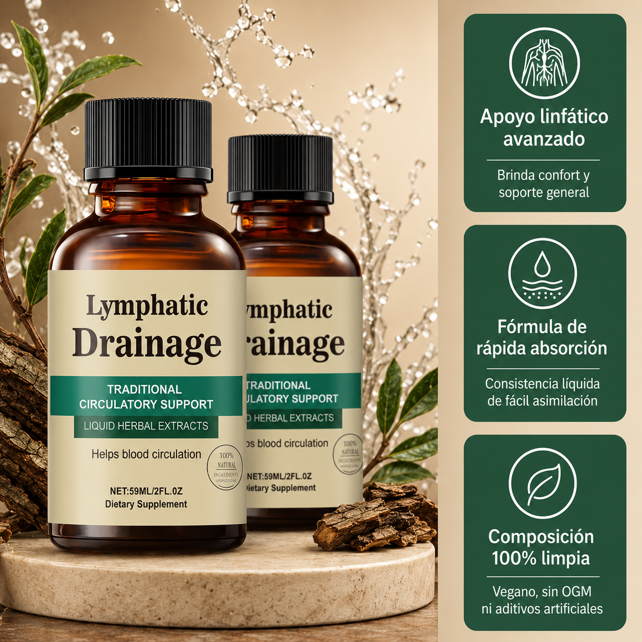 Drenalift™ Gotas de Drenaje Linfático 2x1