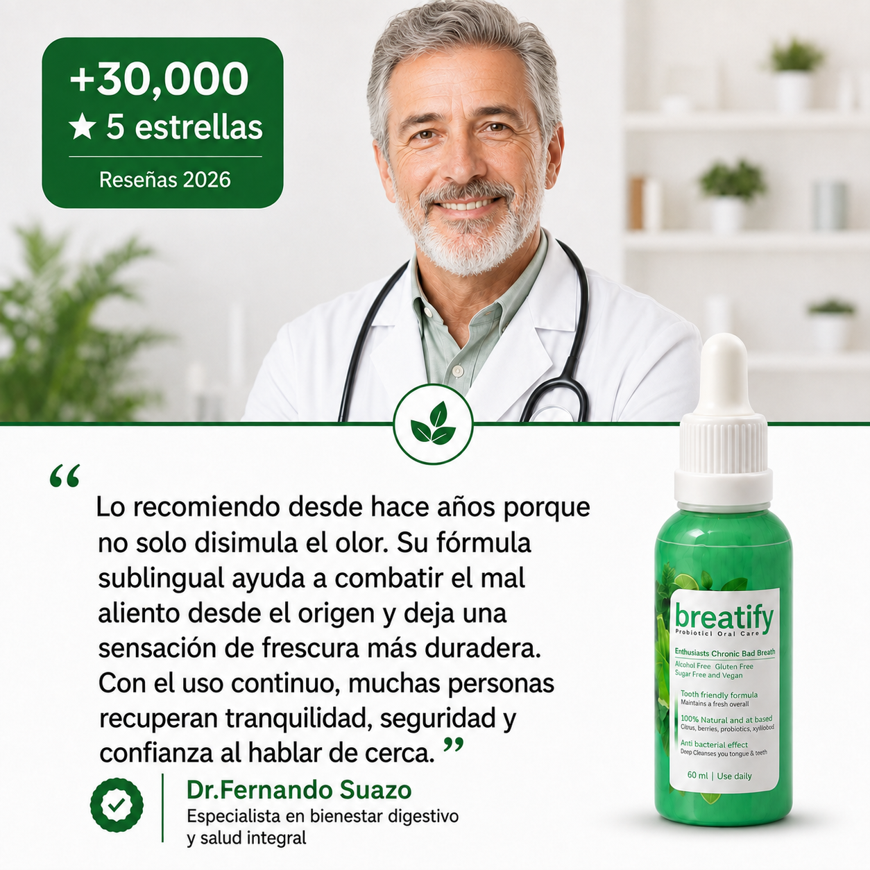 Breatify Tratamiento natural contra el Mal Aliento (Lleva 2 paga 1)